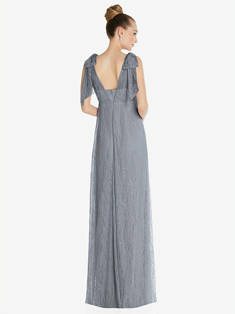 【STYLE: TH096】Empire Waist Convertible Sash Tie Lace Maxi Dress【COLOR: Platinum】