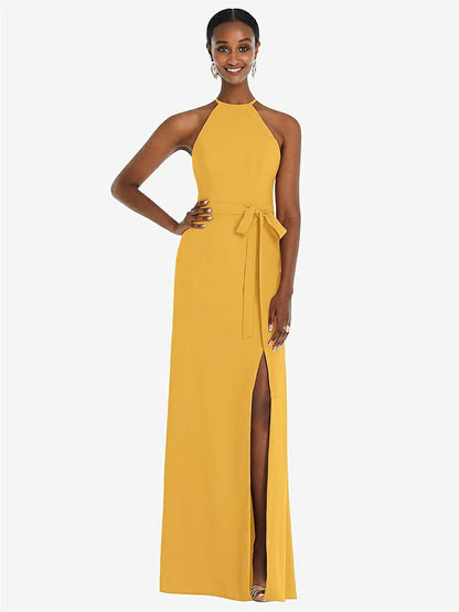 【NEW】【STYLE: 3092】ホルター CRISS Cross Cutout Back Maxi ドレス【COLOR: NYC Yellow】【SIZE: 00-30W】
