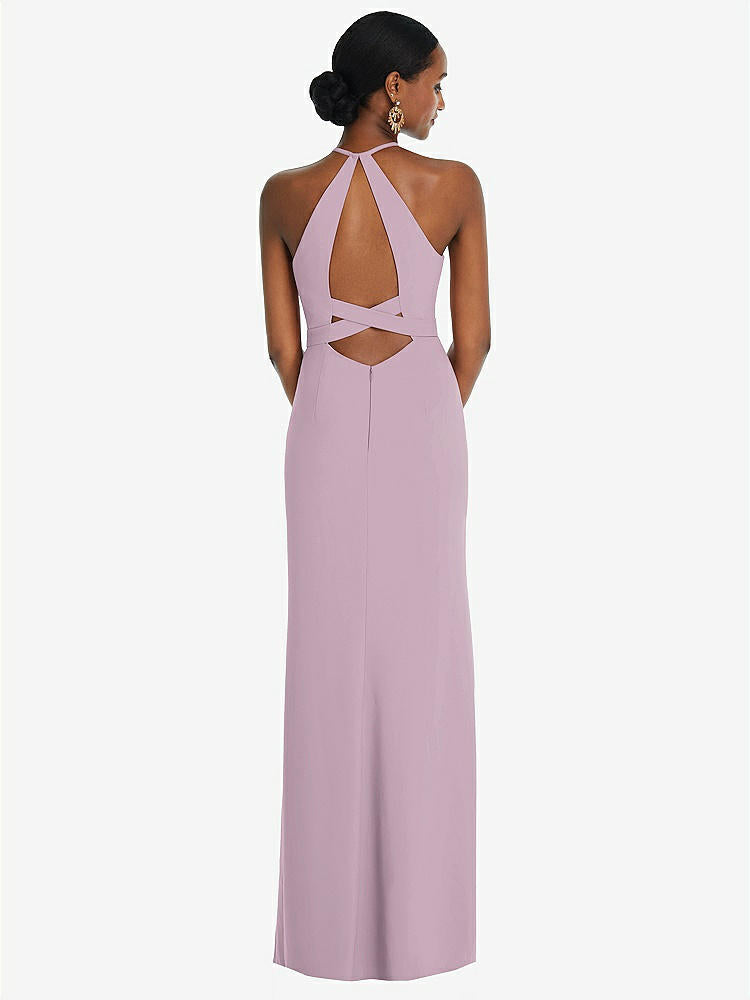 【NEW】【STYLE: 3092】ホルター CRISS Cross Cutout Back Maxi ドレス【COLOR: Suede Rose】【SIZE: 00-30W】
