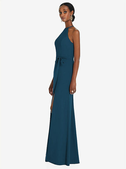【NEW】【STYLE: 3092】ホルター CRISS Cross Cutout Back Maxi ドレス【COLOR: Atlantic Blue】【SIZE: 00-30W】