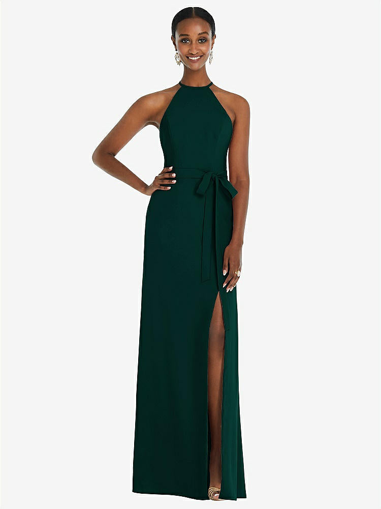 【NEW】【STYLE: 3092】ホルター CRISS Cross Cutout Back Maxi ドレス【COLOR: Evergreen】【SIZE: 00-30W】