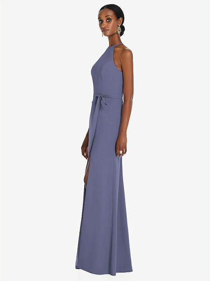 【NEW】【STYLE: 3092】ホルター CRISS Cross Cutout Back Maxi ドレス【COLOR: French Blue】【SIZE: 00-30W】