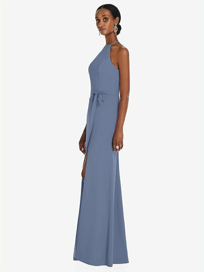 【NEW】【STYLE: 3092】ホルター CRISS Cross Cutout Back Maxi ドレス【COLOR: Larkspur Blue】【SIZE: 00-30W】