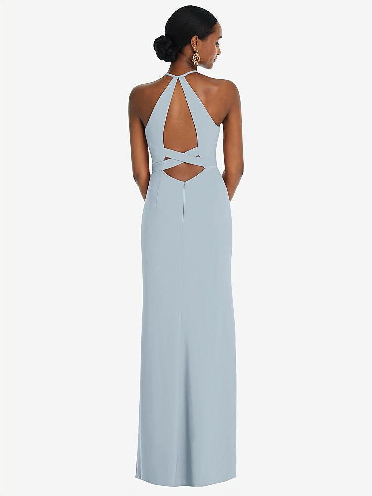 【NEW】【STYLE: 3092】ホルター CRISS Cross Cutout Back Maxi ドレス【COLOR: Mist】【SIZE: 00-30W】