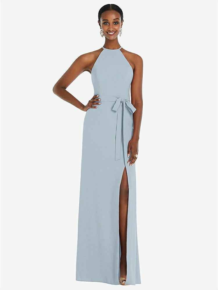 【NEW】【STYLE: 3092】ホルター CRISS Cross Cutout Back Maxi ドレス【COLOR: Mist】【SIZE: 00-30W】