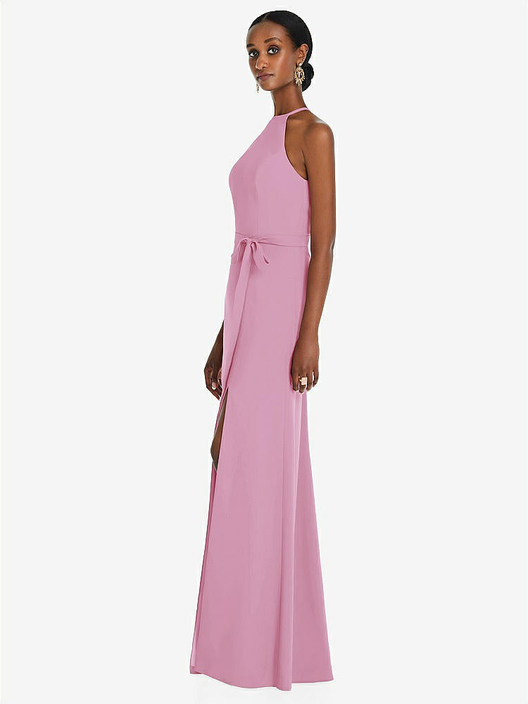 【NEW】【STYLE: 3092】ホルター CRISS Cross Cutout Back Maxi ドレス【COLOR: Powder Pink】【SIZE: 00-30W】