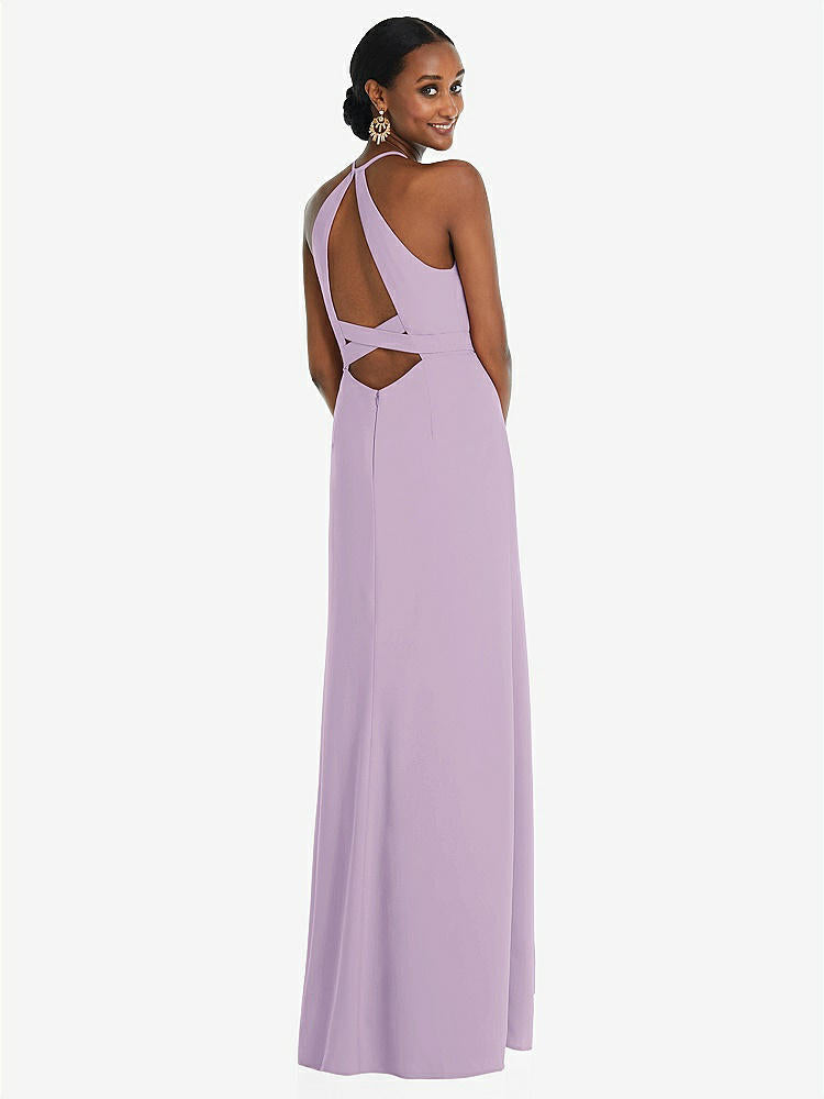 【NEW】【STYLE: 3092】ホルター CRISS Cross Cutout Back Maxi ドレス【COLOR: Pale Purple】【SIZE: 00-30W】