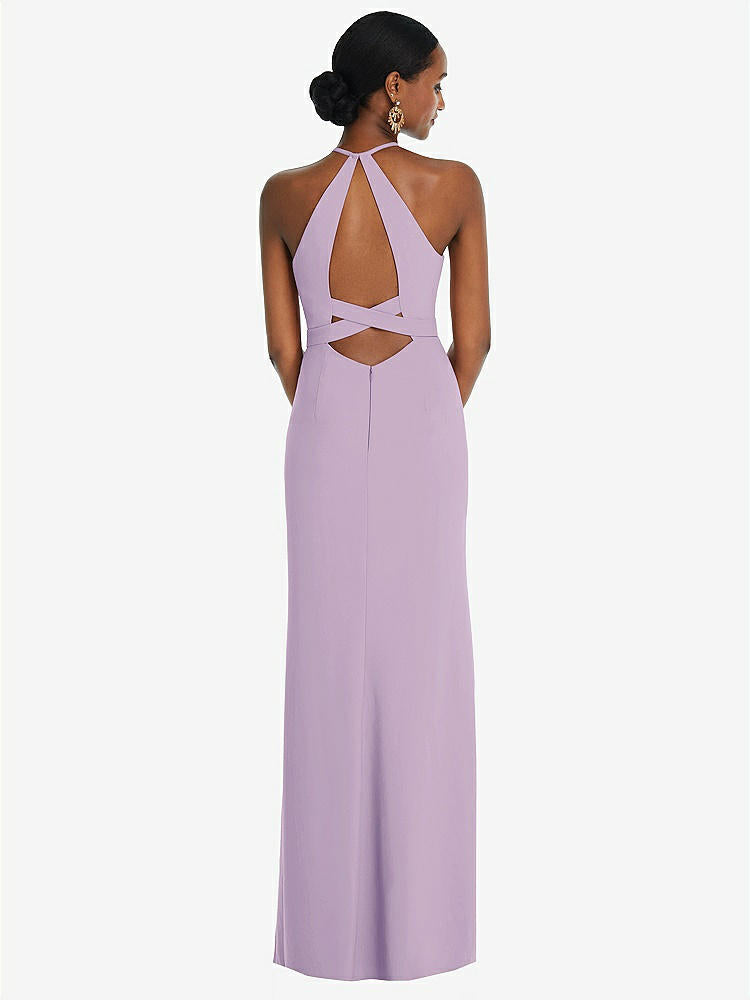 【NEW】【STYLE: 3092】ホルター CRISS Cross Cutout Back Maxi ドレス【COLOR: Pale Purple】【SIZE: 00-30W】