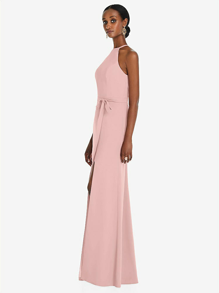 【NEW】【STYLE: 3092】ホルター CRISS Cross Cutout Back Maxi ドレス【COLOR: Rose - PANTONE Rose Quartz】【SIZE: 00-30W】