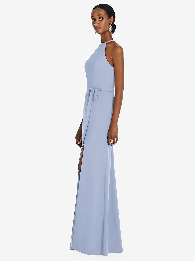 【NEW】【STYLE: 3092】ホルター CRISS Cross Cutout Back Maxi ドレス【COLOR: Sky Blue】【SIZE: 00-30W】