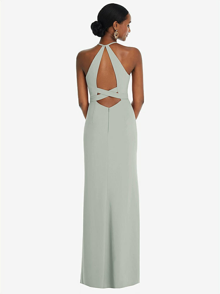 【NEW】【STYLE: 3092】ホルター CRISS Cross Cutout Back Maxi ドレス【COLOR: Willow Green】【SIZE: 00-30W】