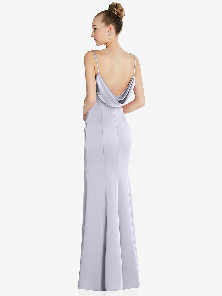 【STYLE: 6856】Draped Cowl-Back Princess Line Dress with Front Slit【COLOR: Silver Dove】