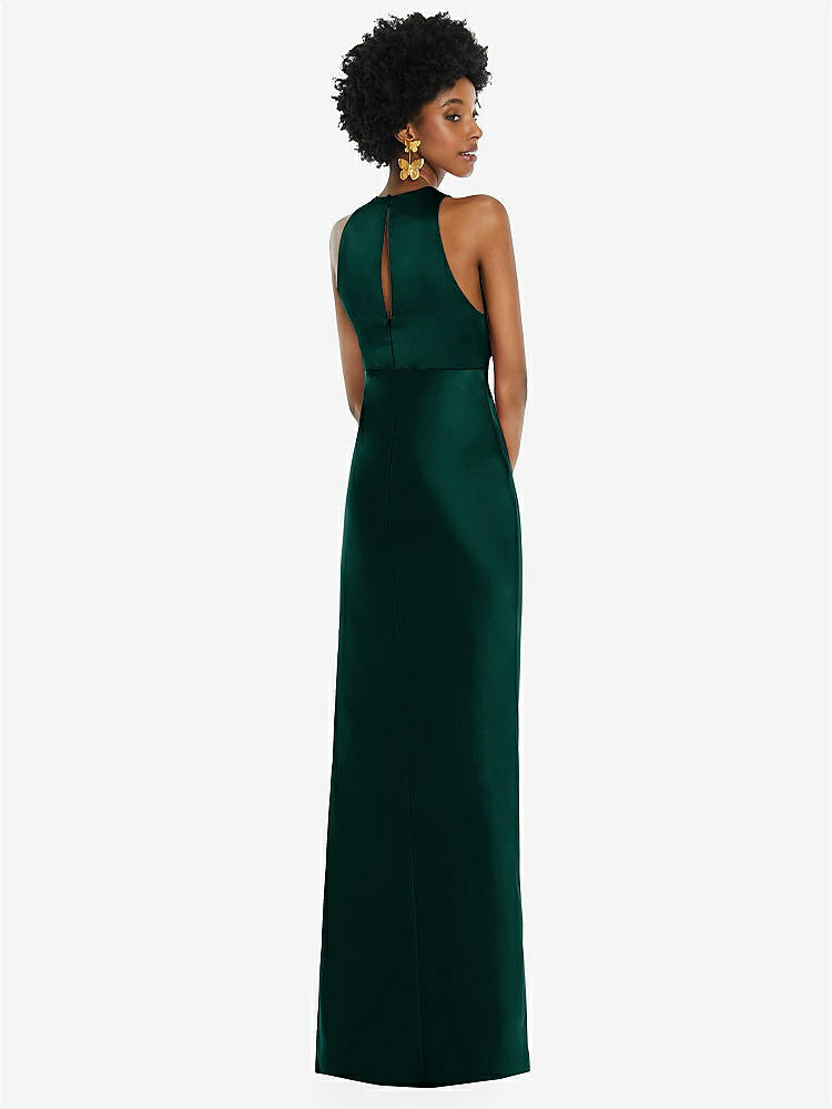 【NEW】【STYLE: LB043】宝石 首 ノースリーブ マキシ ドレス バイアス スカート【COLOR: Evergreen】【SIZE: 00-30W】