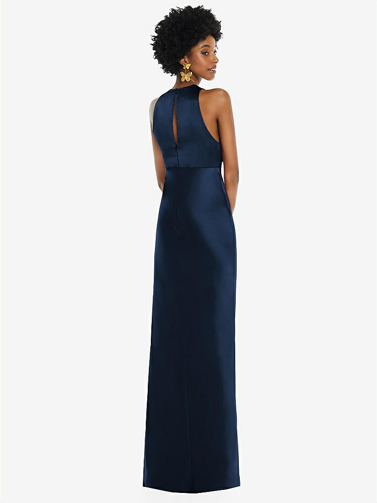 【NEW】【STYLE: LB043】宝石 首 ノースリーブ マキシ ドレス バイアス スカート【COLOR: Midnight Navy】【SIZE: 00-30W】