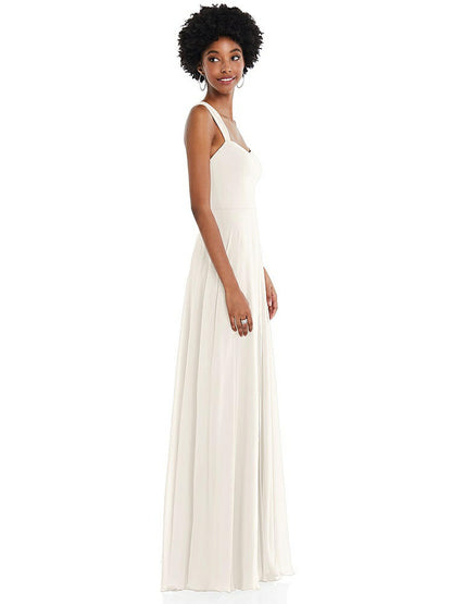 【STYLE: 1558】Contoured Wide Strap Sweetheart Maxi Dress【COLOR: Ivory】