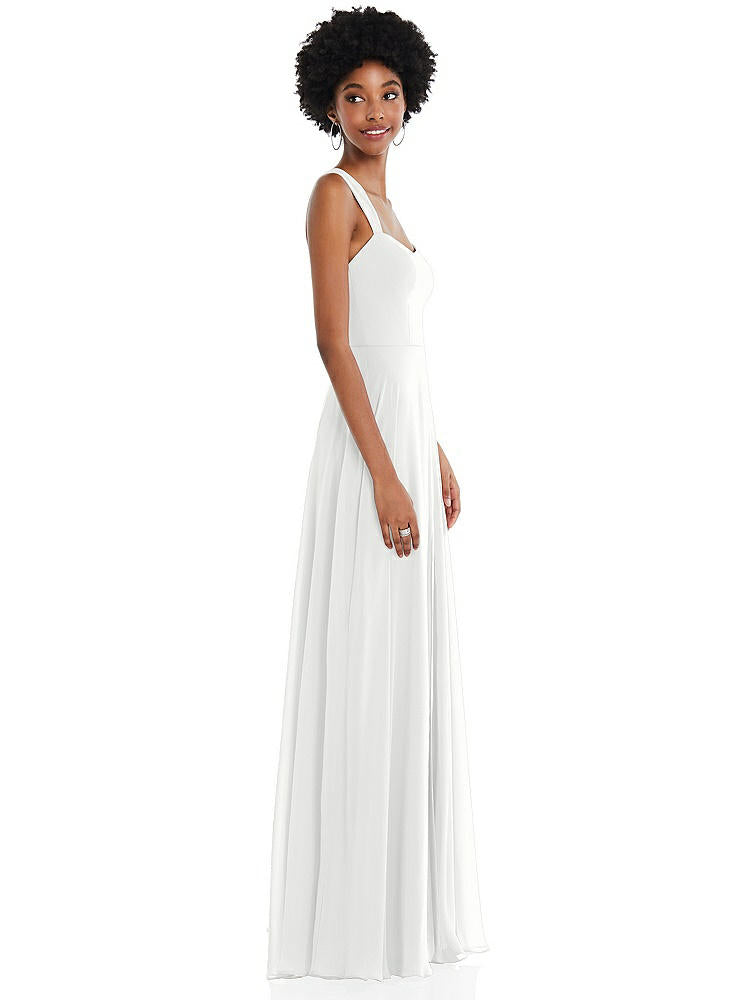 【STYLE: 1558】Contoured Wide Strap Sweetheart Maxi Dress【COLOR: White】
