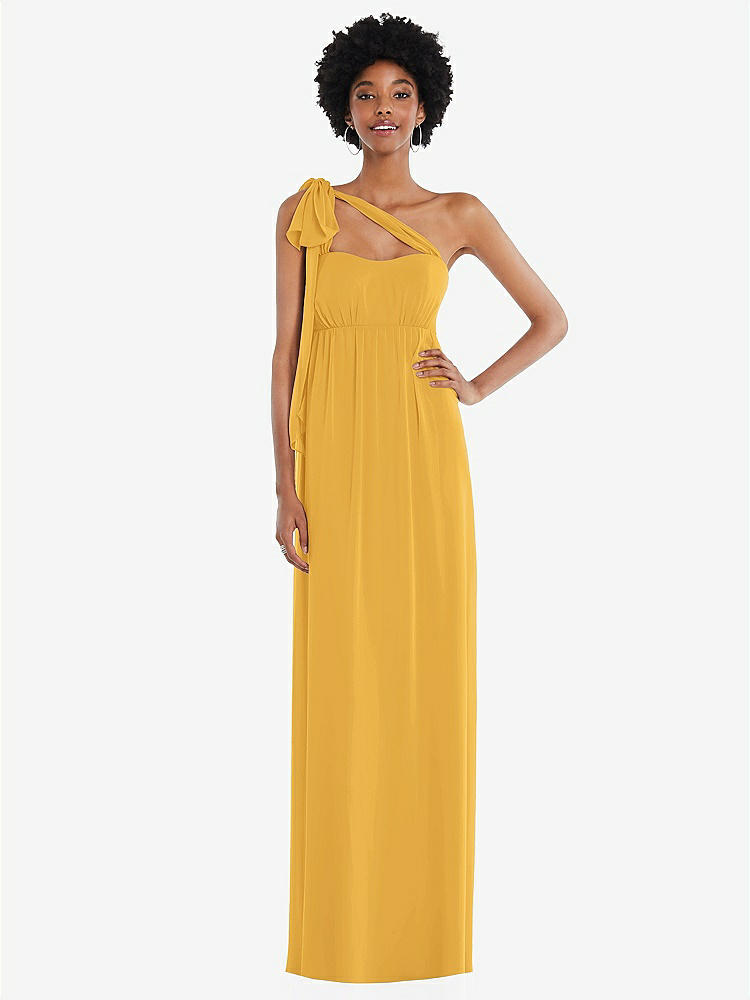 【NEW】【STYLE: 1564】コンバーチブル タイショルダー 帝国 ウエスト マキシ ドレス【COLOR: NYC Yellow】【SIZE: 00-30W】
