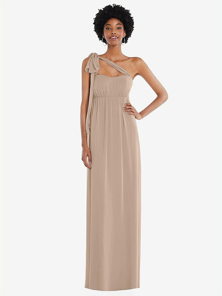 【STYLE: 1564】Convertible Tie-Shoulder Empire Waist Maxi Dress【COLOR: Topaz】