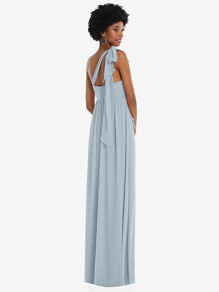 【STYLE: 1564】Convertible Tie-Shoulder Empire Waist Maxi Dress【COLOR: Mist】