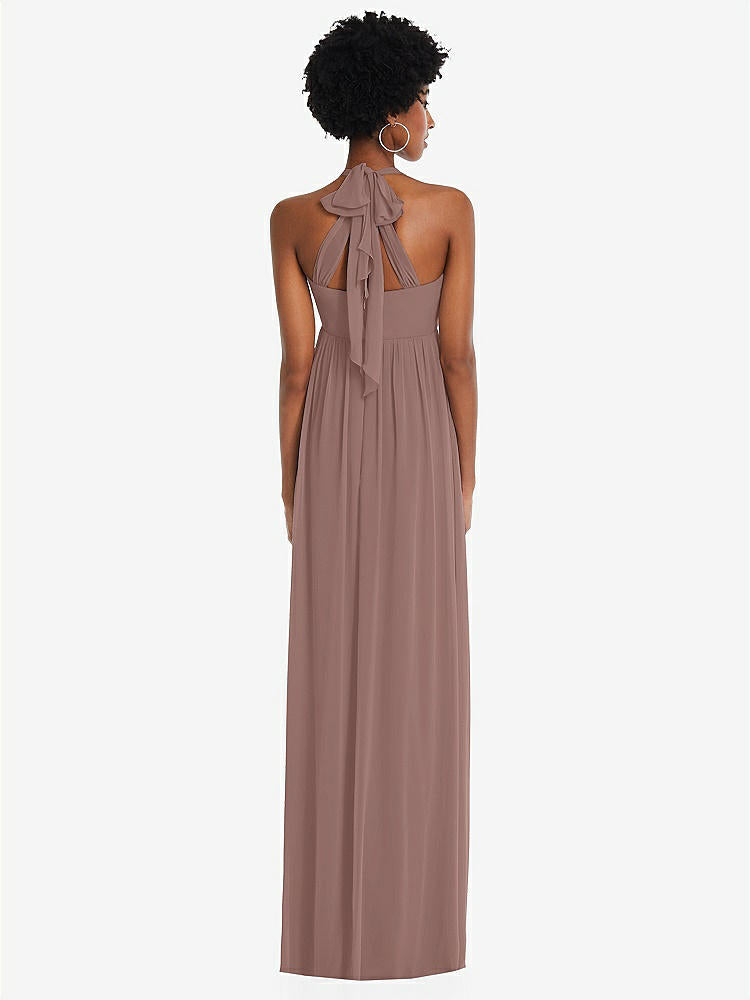 【STYLE: 1564】Convertible Tie-Shoulder Empire Waist Maxi Dress【COLOR: Sienna】