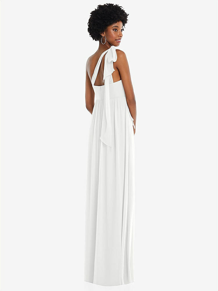 【STYLE: 1564】Convertible Tie-Shoulder Empire Waist Maxi Dress【COLOR: White】