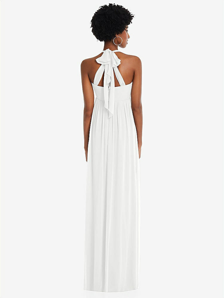 【STYLE: 1564】Convertible Tie-Shoulder Empire Waist Maxi Dress【COLOR: White】