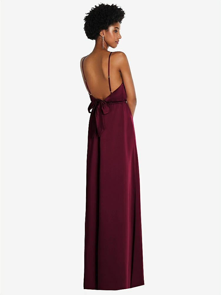 【STYLE: 8217】シンプルベアトップ マキシ ドレス  ストラップ【COLOR: Cabernet】【SIZE: 00-30W】