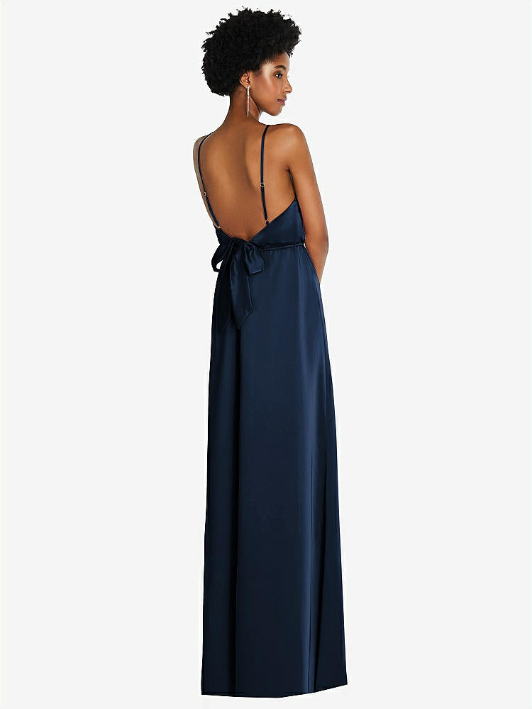 【STYLE: 8217】シンプルベアトップ マキシ ドレス  ストラップ【COLOR: Midnight Navy】【SIZE: 00-30W】
