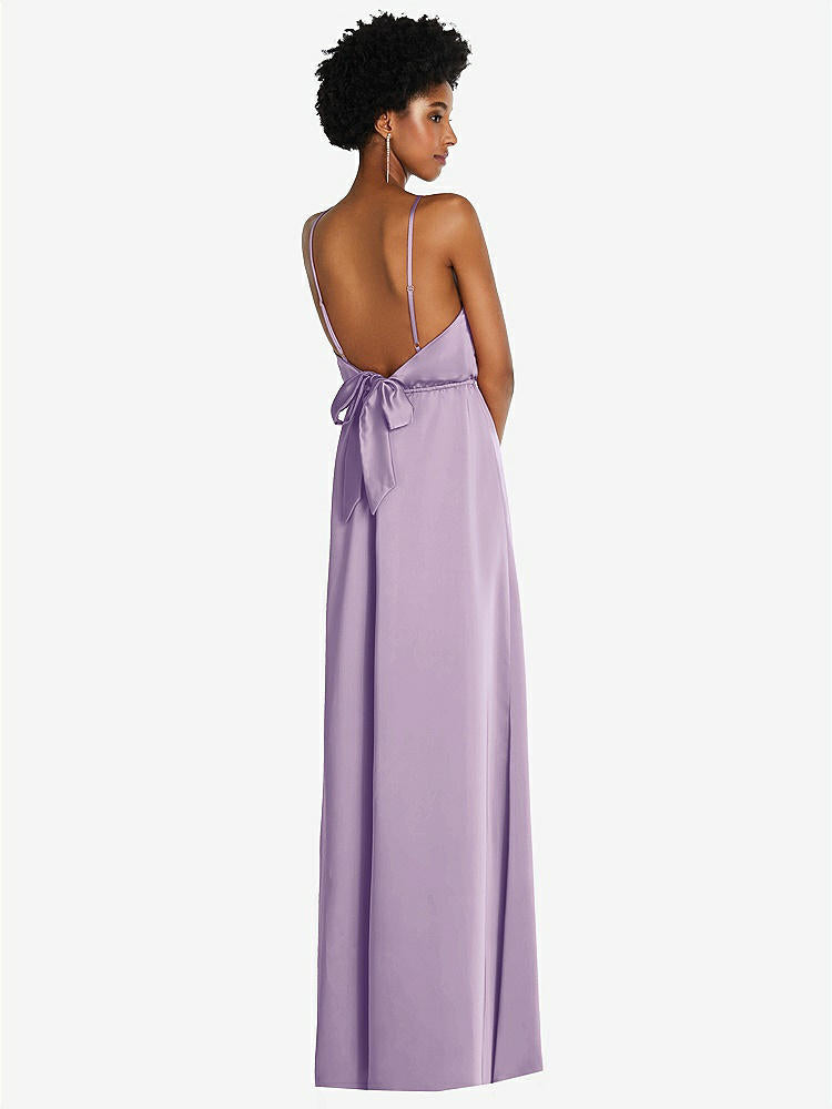 【STYLE: 8217】シンプルベアトップ マキシ ドレス  ストラップ【COLOR: Pale Purple】【SIZE: 00-30W】