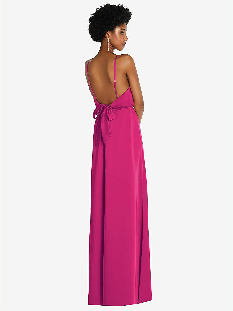 【STYLE: 8217】シンプルベアトップ マキシ ドレス  ストラップ【COLOR: Think Pink】【SIZE: 00-30W】