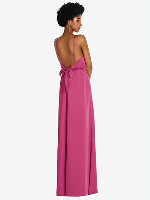 【STYLE: 8217】シンプルベアトップ マキシ ドレス  ストラップ【COLOR: Tea Rose】【SIZE: 00-30W】