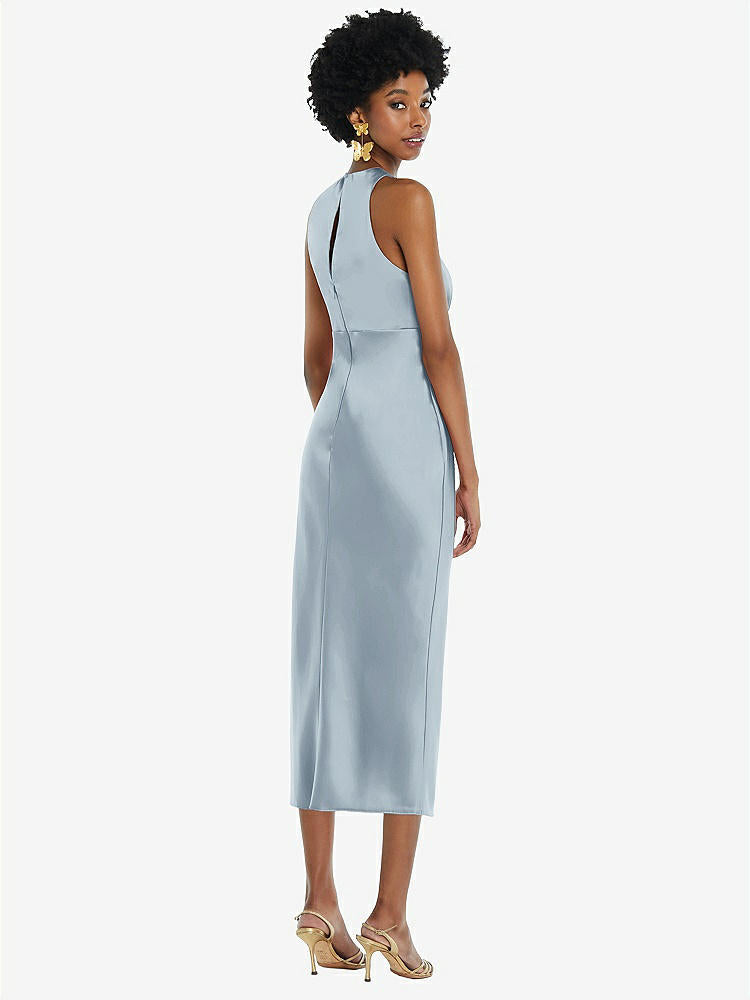 【NEW】【STYLE: LB042】ジュエル 首 ノースリーブ MIDI ドレス バイアス スカート【COLOR: Mist】【SIZE: 00-30W】