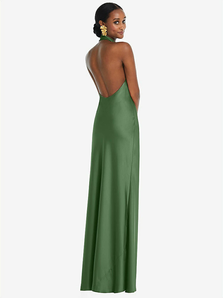 【NEW】【STYLE: LB039】スカーフ ネクタイ スタンド 襟 マキシ ドレス 前面 スリット【COLOR: Vineyard Green】【SIZE: 00-30W】