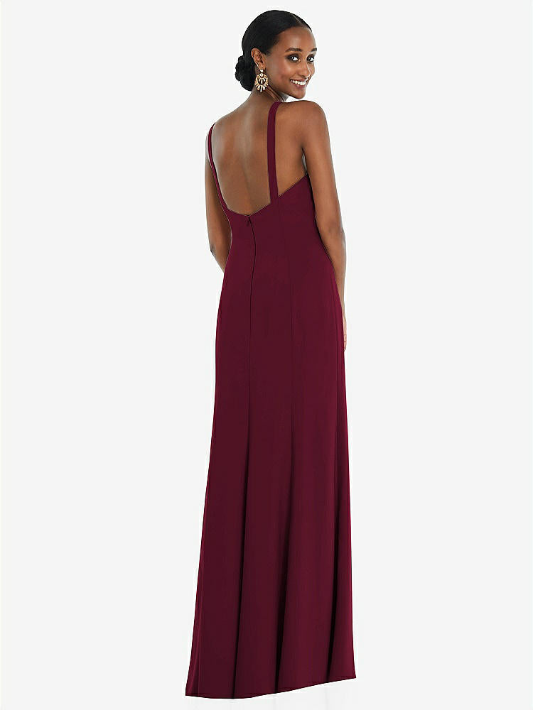 【NEW】【STYLE: 3093】クロス クロス ホルター プリンセス ライン トランペット ガウン【COLOR: Cabernet】【SIZE: 00-30W】