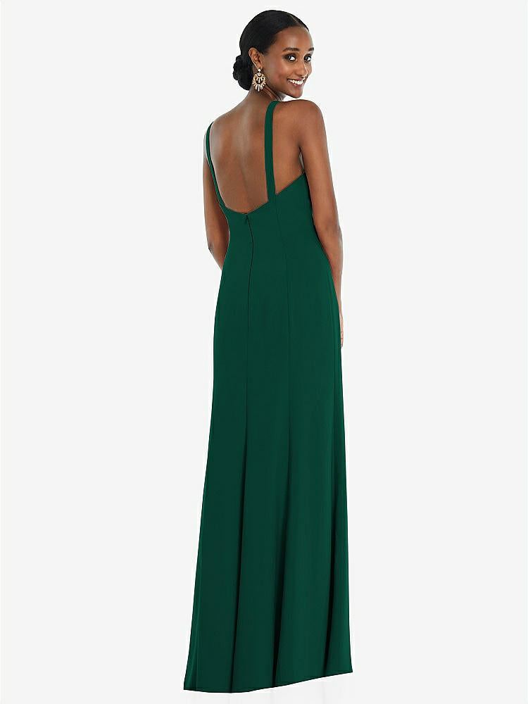 【NEW】【STYLE: 3093】クロス クロス ホルター プリンセス ライン トランペット ガウン【COLOR: Hunter Green】【SIZE: 00-30W】