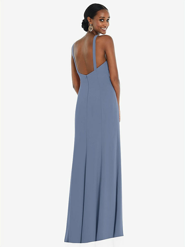 【STYLE: 3093】Criss Cross Halter Princess Line Trumpet Gown【COLOR: Larkspur Blue】