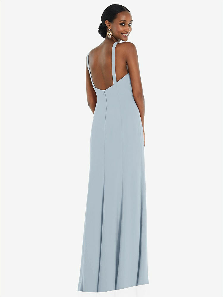 【STYLE: 3093】Criss Cross Halter Princess Line Trumpet Gown【COLOR: Mist】
