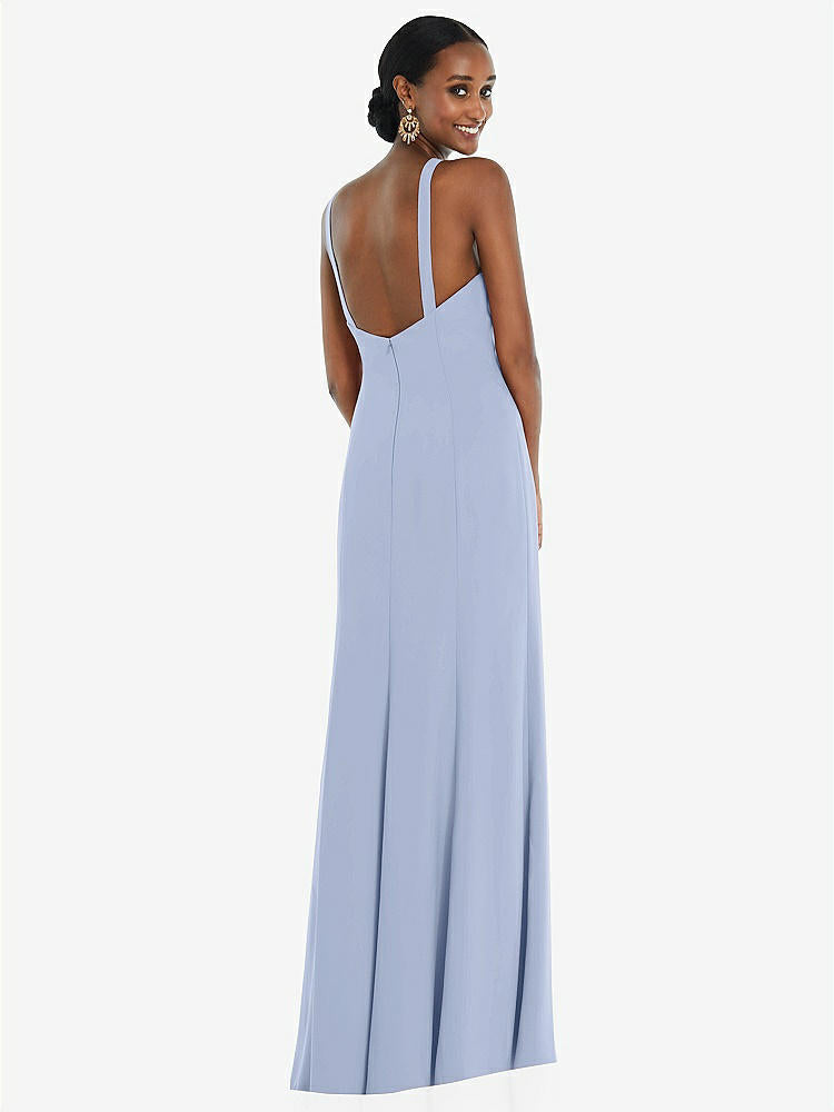 【STYLE: 3093】Criss Cross Halter Princess Line Trumpet Gown【COLOR: Sky Blue】