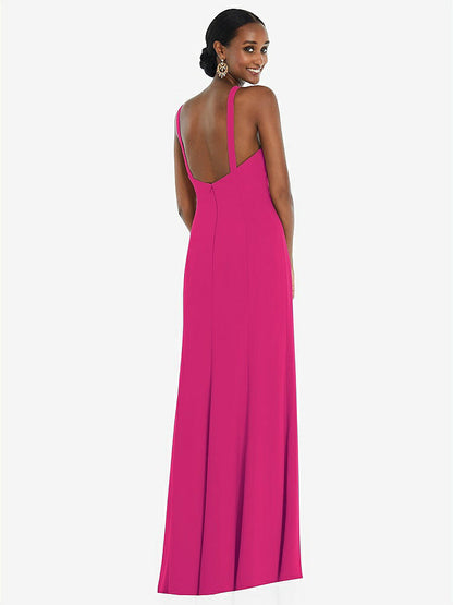 【NEW】【STYLE: 3093】クロス クロス ホルター プリンセス ライン トランペット ガウン【COLOR: Think Pink】【SIZE: 00-30W】