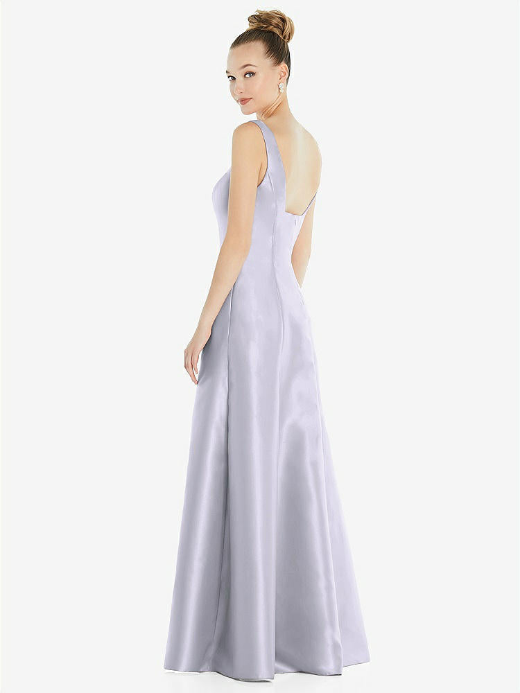 【STYLE: D826】Sleeveless Square-Neck Princess Line Gown with Pockets【COLOR: Silver Dove】