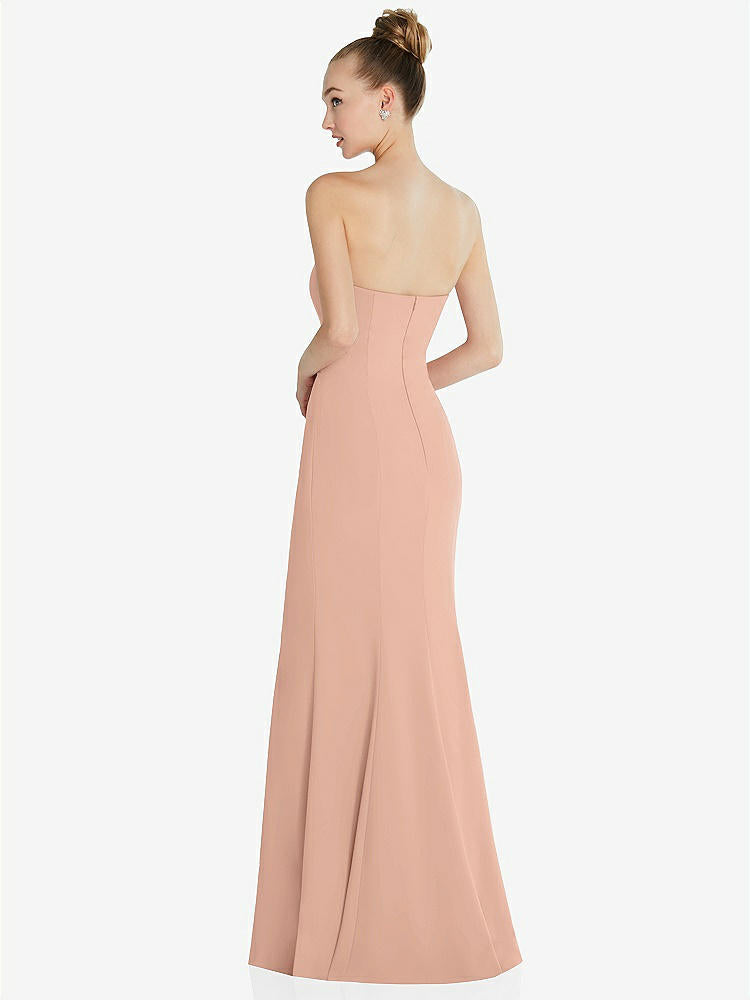 【NEW】【STYLE: 6860】ストラップレス プリンセス ライン クレープ 人魚 ガウン【COLOR: Pale Peach】【SIZE: 00-30W】
