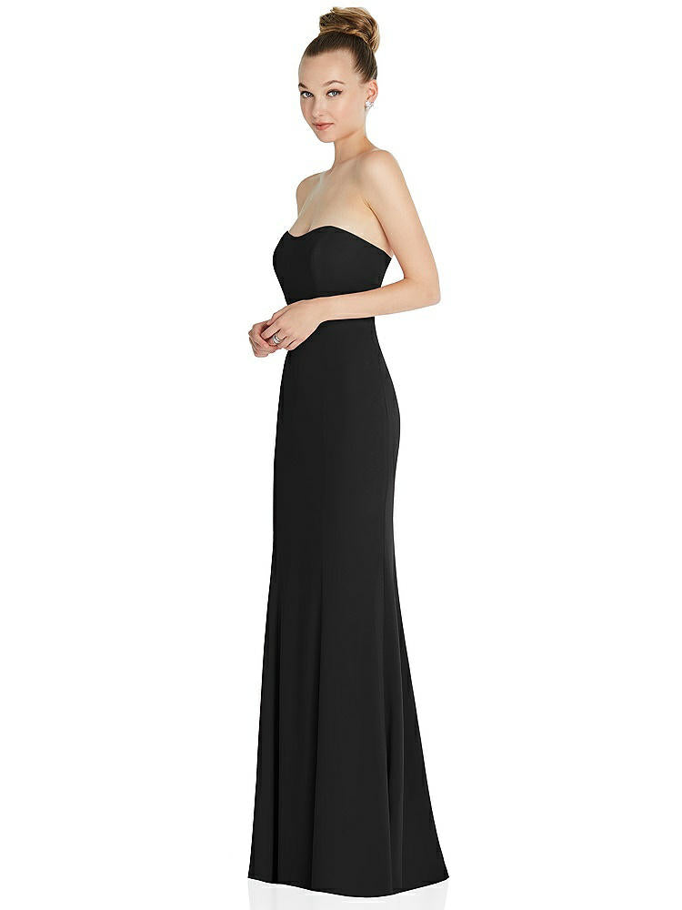 【NEW】【STYLE: 6860】ストラップレス プリンセス ライン クレープ 人魚 ガウン【COLOR: Black】【SIZE: 00-30W】