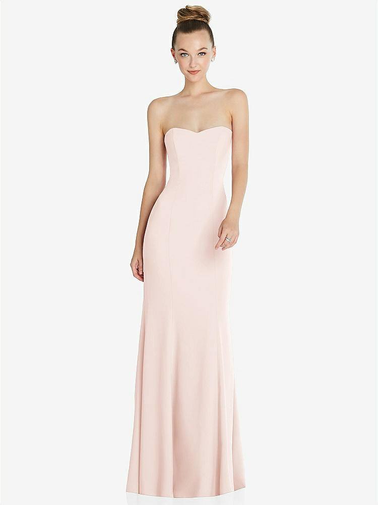 【NEW】【STYLE: 6860】ストラップレス プリンセス ライン クレープ 人魚 ガウン【COLOR: Blush】【SIZE: 00-30W】