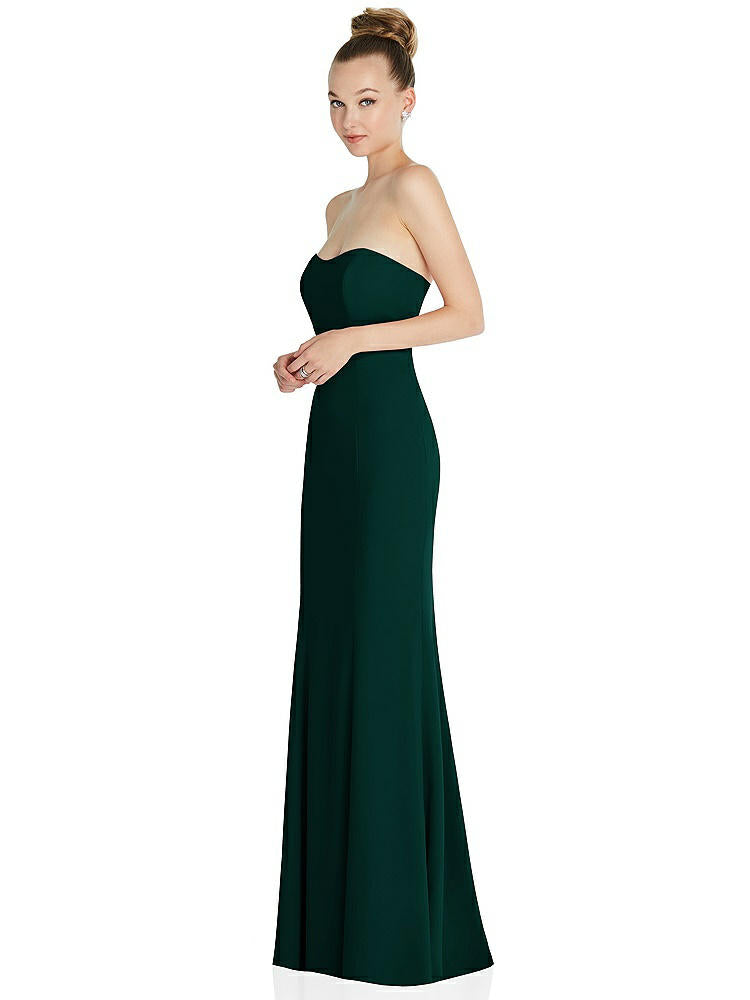 【STYLE: 6860】Strapless Princess Line Crepe Mermaid Gown【COLOR: Evergreen】