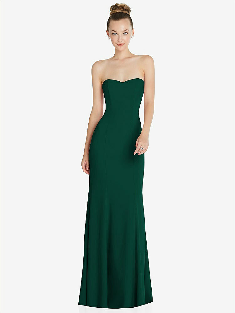 【STYLE: 6860】Strapless Princess Line Crepe Mermaid Gown【COLOR: Hunter Green】