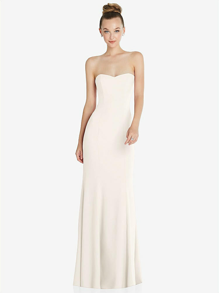 【NEW】【STYLE: 6860】ストラップレス プリンセス ライン クレープ 人魚 ガウン【COLOR: Ivory】【SIZE: 00-30W】