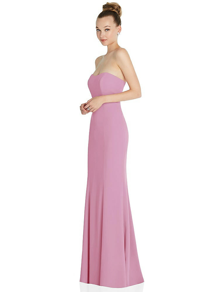 【NEW】【STYLE: 6860】ストラップレス プリンセス ライン クレープ 人魚 ガウン【COLOR: Powder Pink】【SIZE: 00-30W】