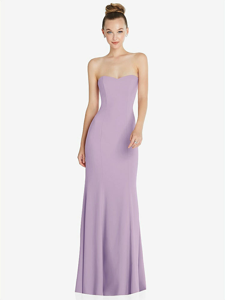 【NEW】【STYLE: 6860】ストラップレス プリンセス ライン クレープ 人魚 ガウン【COLOR: Pale Purple】【SIZE: 00-30W】
