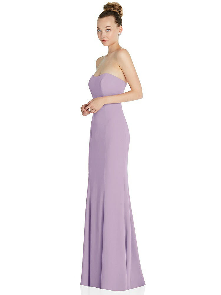 【NEW】【STYLE: 6860】ストラップレス プリンセス ライン クレープ 人魚 ガウン【COLOR: Pale Purple】【SIZE: 00-30W】