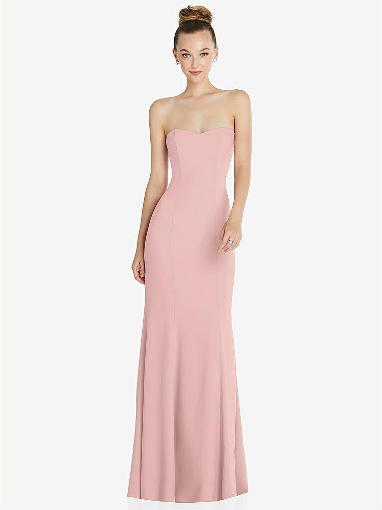 【STYLE: 6860】Strapless Princess Line Crepe Mermaid Gown【COLOR: Rose - PANTONE Rose Quartz】